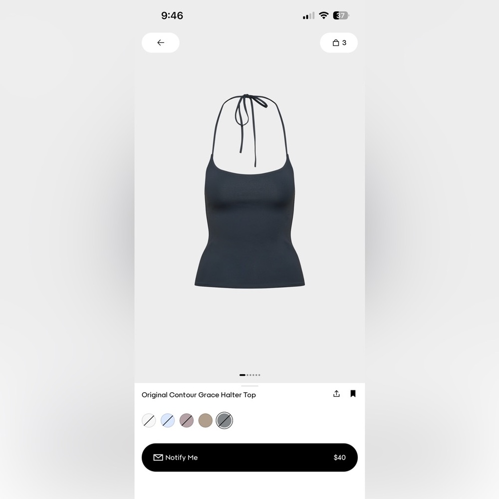 NWT aritzia original grace halter tank top